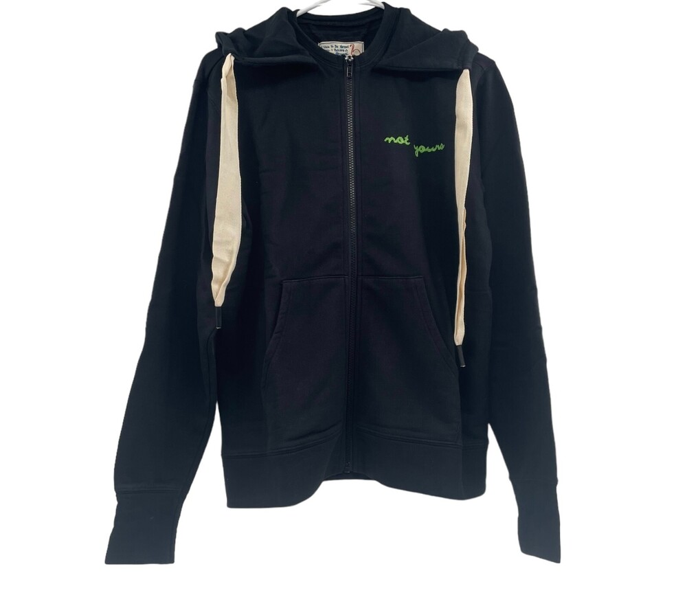 Free People Sandrine Rose Women's Size XS Black Full Zip L'Artiste Hoodie